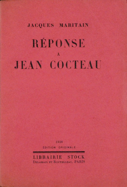 “[仏]コクトーへ　Réponse a Jean Cocteau　” ジャック・マリタン　Jacques Maritain