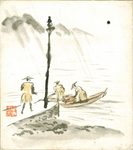 「小寺健吉 自筆色紙」