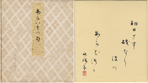 「水原秋桜子 自筆色紙 あらいその句」