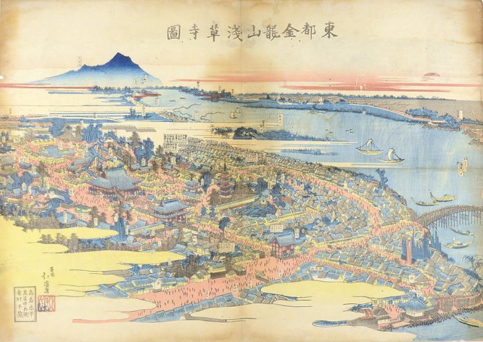 北渓「東都金龍山浅草寺図」
