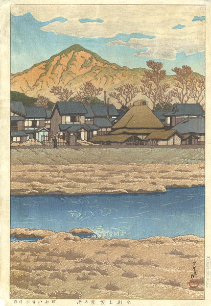 Kawase Hasui “Collection of Scenic Views of Japan II, Kansai Edition / Winter in Kamigamo, Kyoto”
