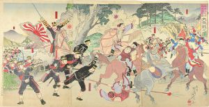延一「鴨緑江近傍九連城附近大激戦之図」