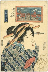 英泉「当世会席尽　深川土橋平清」