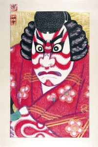 Tsuruya Kokei / Kabuki scene from Kurumabiki : Ichikawa Danjuro as Umeo-maru