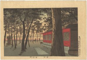 清親「東京名所図　神田八雲神社暁」