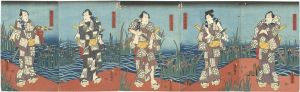 Toyokuni III / Kabuki Prints : set of 5 [五人男]