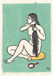 Umehara Ryuzaburo / The woman who combs hair