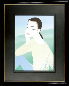 鶴田一郎「草原にて」