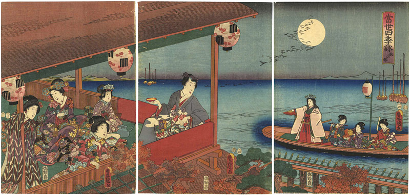 Toyokuni III “Poems of the Season: Autumn”