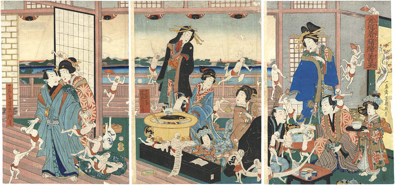 芳幾「金近着緒締善玉」