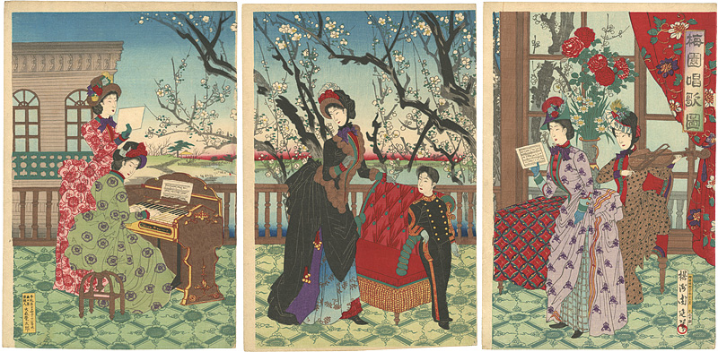 Chikanobu “Picture of Songs and Plum Blossom”