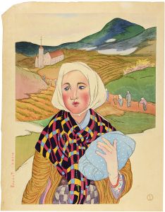 Takehisa Yumeji / Six Views of Nagasaki / Urakami Catholic Church