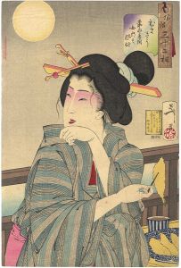 芳年「風俗三十二相　むまさう　嘉永年間　女郎之風俗」