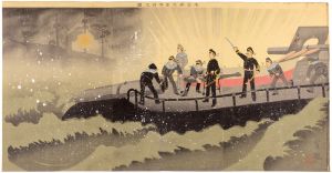 宣親「水雷艇水雷発射之図」