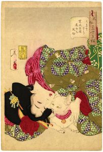 Yoshitoshi / 32 Aspects of Women / Looking Tiresome: The Appearance of Virgin of the Kansei Era [風俗三十二相　うるささう　寛政年間　処女之風俗]