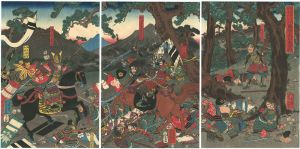 芳員「前九年之内康平五年九月　奥州衣川大合戦」