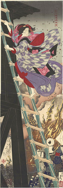 芳年「松竹梅湯嶋掛額」