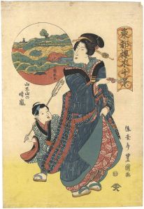 豊国二代「東都櫻木十景　山王山の晴嵐」