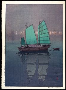 瀬戸内海集 帆船 夜