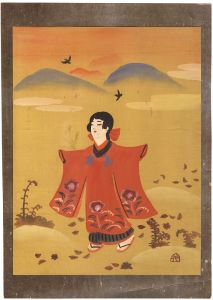 山村耕花「自筆画」