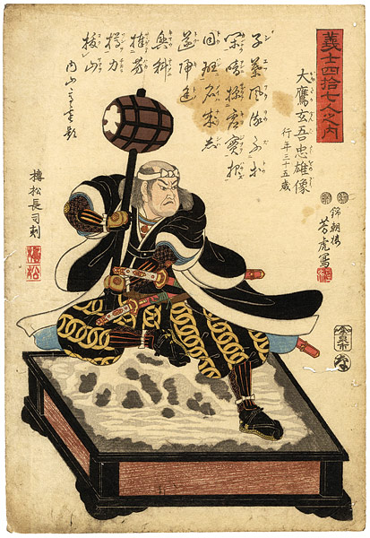 芳虎「義士四拾七人之内　 大鷹玄吾忠雄像」