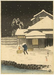高橋松亭（弘明）「小梅之雪」