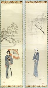 Tachibana Sayume / Scroll Painting : Komoriyasu and Otomi