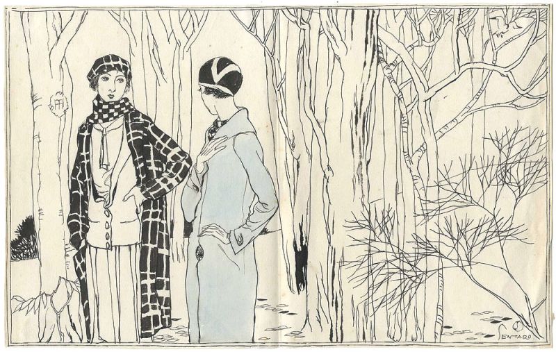 岩田専太郎「自筆画稿」