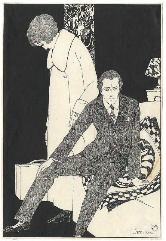 岩田専太郎「自筆画稿」