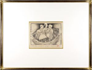智内兄助「自筆挿絵 宮尾登美子原作 「蔵」 女三人 」