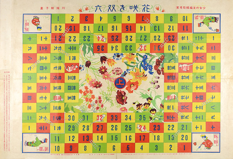 川端龍子「花咲き双六」