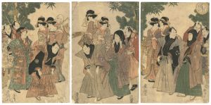 三十六ばんつゞき　役者十二つき　正月二丁まち年礼の図