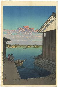 Kawase Hasui / Morning in Yobuko, Hizen