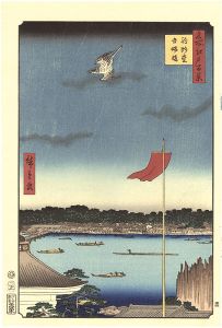 100 Famous Views of Edo / Komakata Temple and Azuma Bridge 【Reproduction】