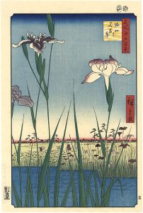 100 Famous Views of Edo / Iris flowers at Horikiri 【Reproduction】