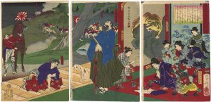 周延「西郷隆盛愛妾別惜図」