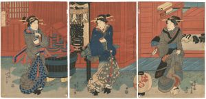 流行美人合　櫓下の会合