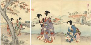 周延「千代田之大奥　瀧見のお茶や」