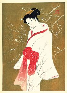 木版美人名作撰　しら梅
