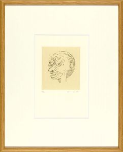浜田知明「小さな版画集より　老人の顔（B）」
