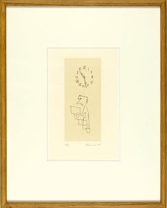 浜田知明「小さな版画集より　時計」