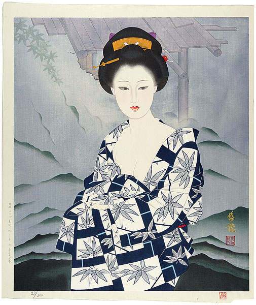 渡部岱龍「浴後の女」