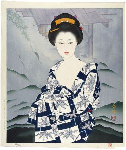 渡部岱龍「浴後の女」