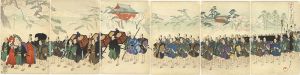 周延「千代田之御表　上野御成」