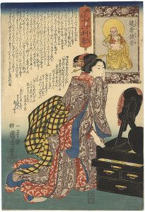 Kuniyoshi / 16 Wonderful Considerations of Profit / #16 Mayoi Sonja [妙でんす十六利勘　十六　迷者損者]