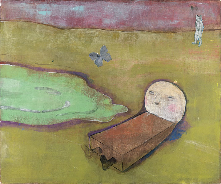 南舘麻美子「自筆画 水辺の怪Ⅱ」