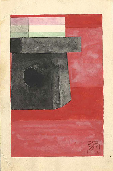 向井久万「自筆画稿 菱餅図（仮題）」