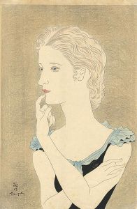 Fujita Tsuguharu (Leonard Foujita) / Woman in Blue Dress