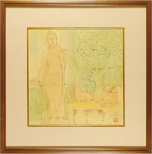 山中雪人「自筆画  釈尊図（仮）」