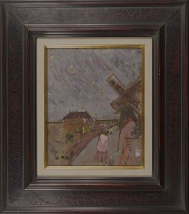 自筆画 モンマルトル星月夜